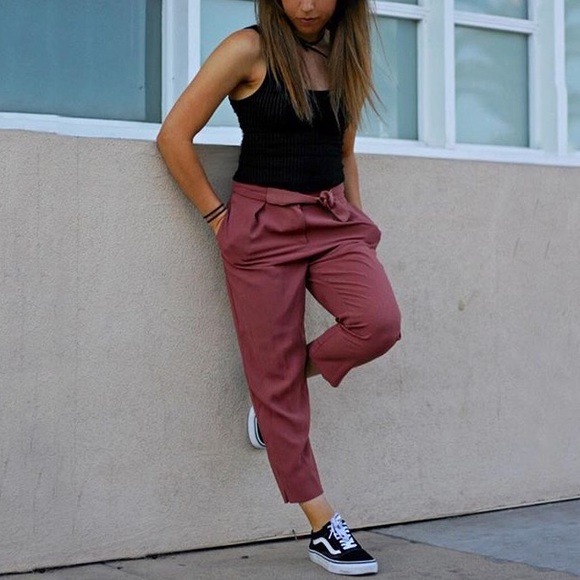 Topshop PETITE Pants - Topshop petite crop trouser